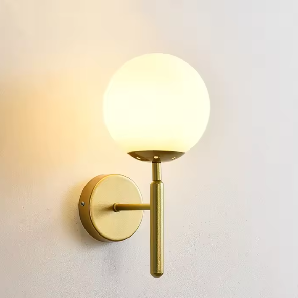 Nordic Glazen Wandlamp – Minimalistische LED Sfeerverlichting voor Woon- & Slaapkamer