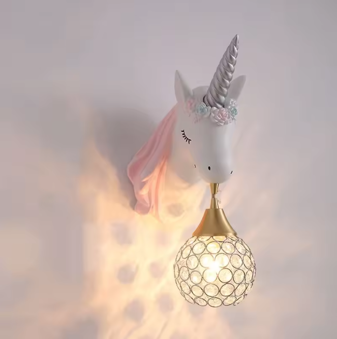 Eenhoorn Wandlamp – Schattige Kinderkamer & Slaapkamer Verlichting