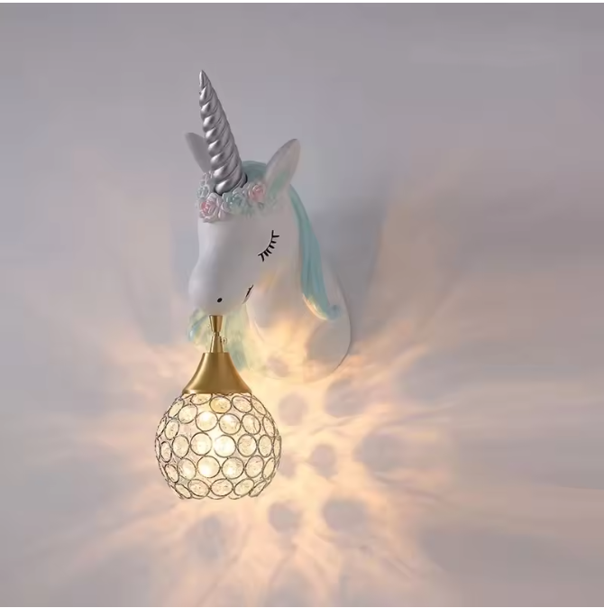 Eenhoorn Wandlamp – Schattige Kinderkamer & Slaapkamer Verlichting