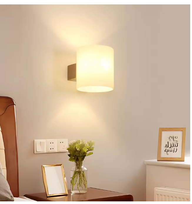Moderne Houten Wandlamp – E27 LED Verlichting voor Slaapkamer, Hal & Trap