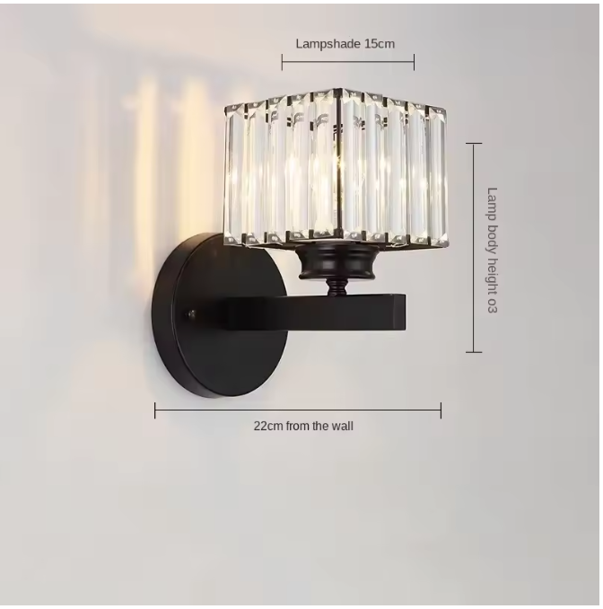 Moderne Kristallen Wandlamp – Luxe LED Verlichting voor Slaapkamer & Woonkamer