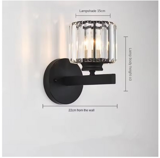 Moderne Kristallen Wandlamp – Luxe LED Verlichting voor Slaapkamer & Woonkamer