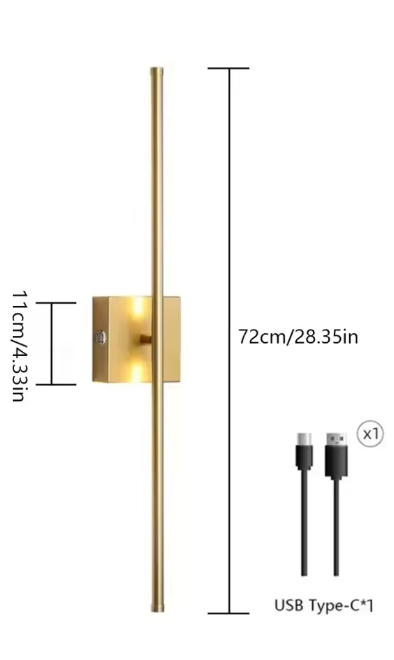 Moderne Oplaadbare LED Wandlamp – Bedradingsvrije Verlichting met Afstandsbediening