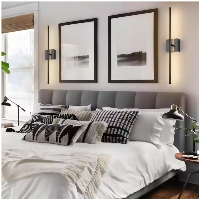 Moderne Oplaadbare LED Wandlamp – Bedradingsvrije Verlichting met Afstandsbediening