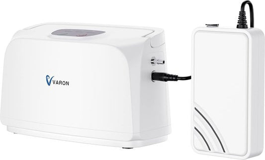 Varon - NT-03 - Zuurstofconcentrator - Oxygen Concentrator - Zuurstof Generator - Zuurstofpomp - Luchtreiniger - Zuurstof - Draagbaar - 3L/min - Wit