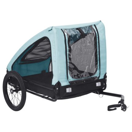 TrendyXL Hondenfietstrailer blauw en zwart