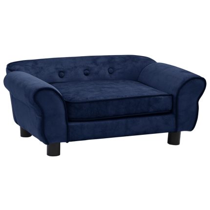 TrendyXL Hondenbank 72x45x30 cm pluche blauw