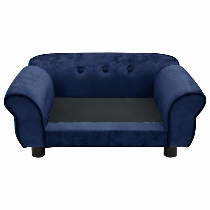 TrendyXL Hondenbank 72x45x30 cm pluche blauw