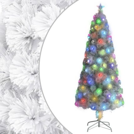 TrendyXL Kunstkerstboom met verlichting 210 cm glasvezel wit