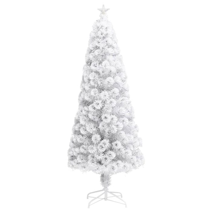 TrendyXL Kunstkerstboom met verlichting 210 cm glasvezel wit