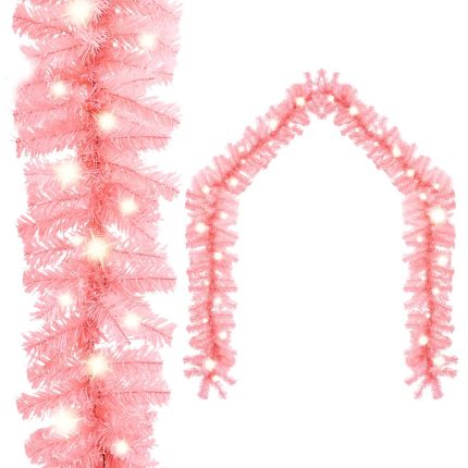 TrendyXL Kerstslinger met LED-lampjes 5 m roze