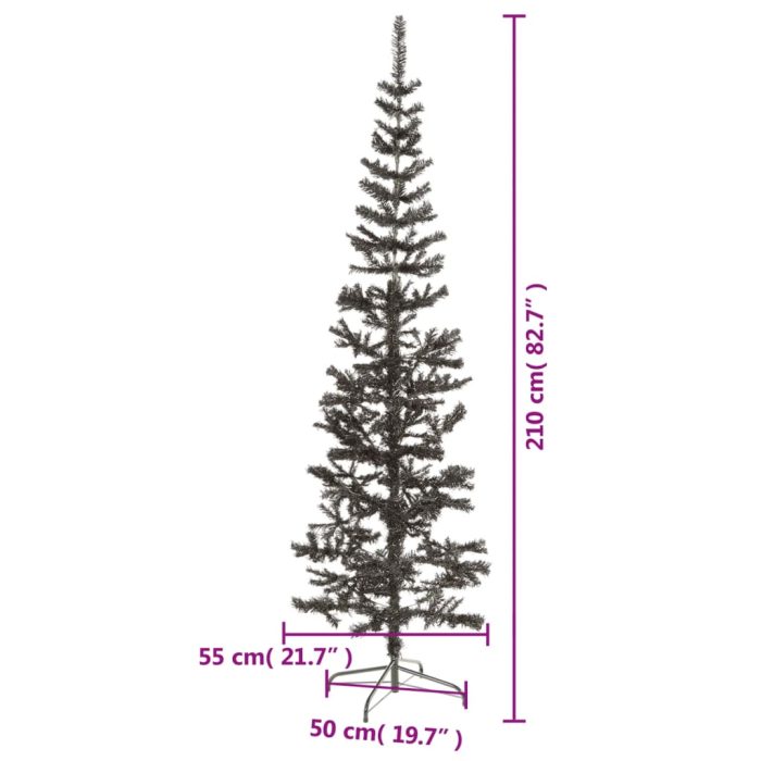 TrendyXL Kerstboom smal 210 cm zwart