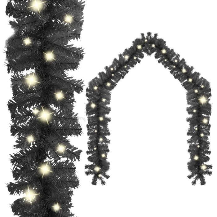 TrendyXL Kerstslinger met LED-lampjes 20 m zwart