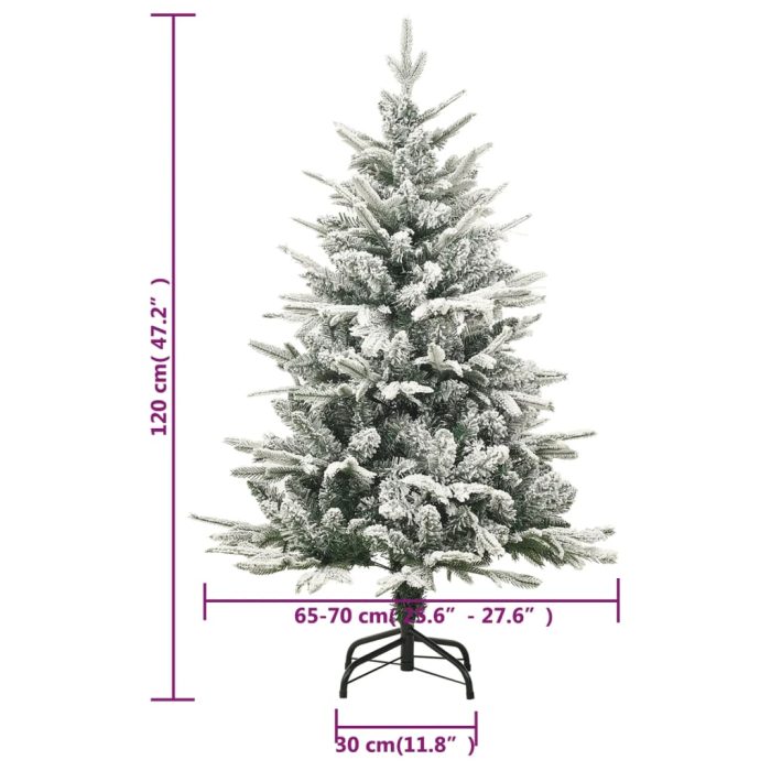 TrendyXL Kunstkerstboom met sneeuw 120 cm PVC en PE groen