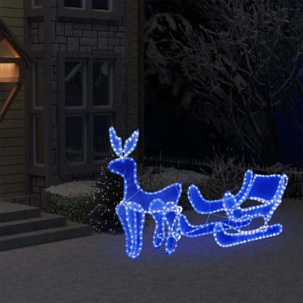 TrendyXL Kerstverlichting rendier en slee met mesh 432 LED's