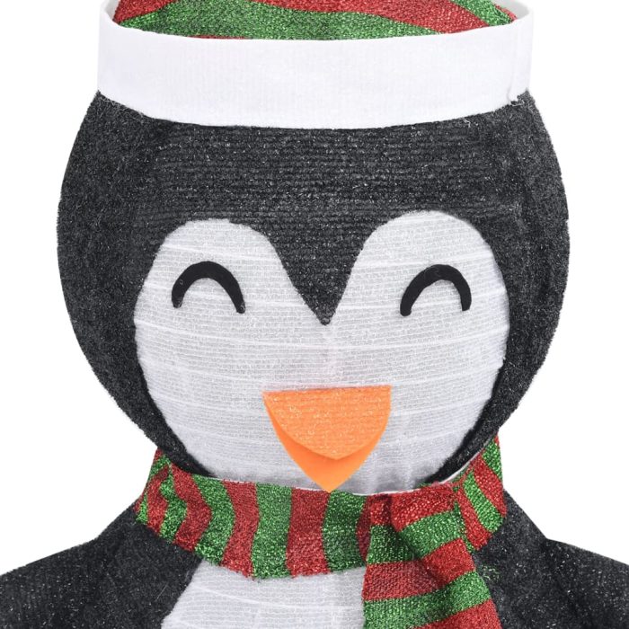 TrendyXL Kerstpinguïn decoratief LED 90 cm luxe stof