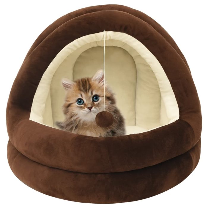 TrendyXL Kattenmand 40x40x35 cm bruin en crèmekleurig