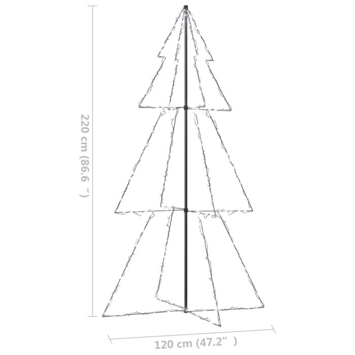 TrendyXL Kegelkerstboom 300 LED's binnen en buiten 120x220 cm