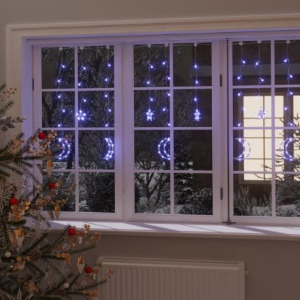 TrendyXL Lichtslinger ster en maan afstandsbediening 138 LED's blauw