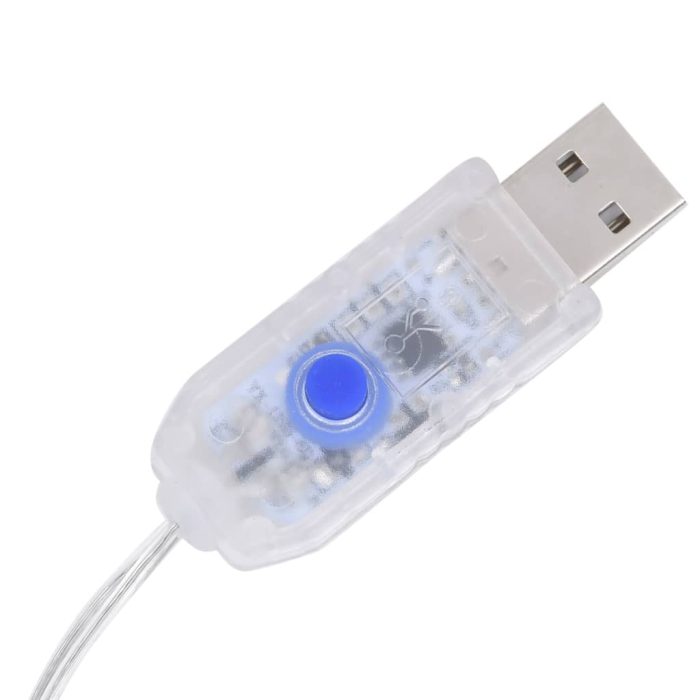 TrendyXL Lichtslinger ster en maan afstandsbediening 138 LED's blauw