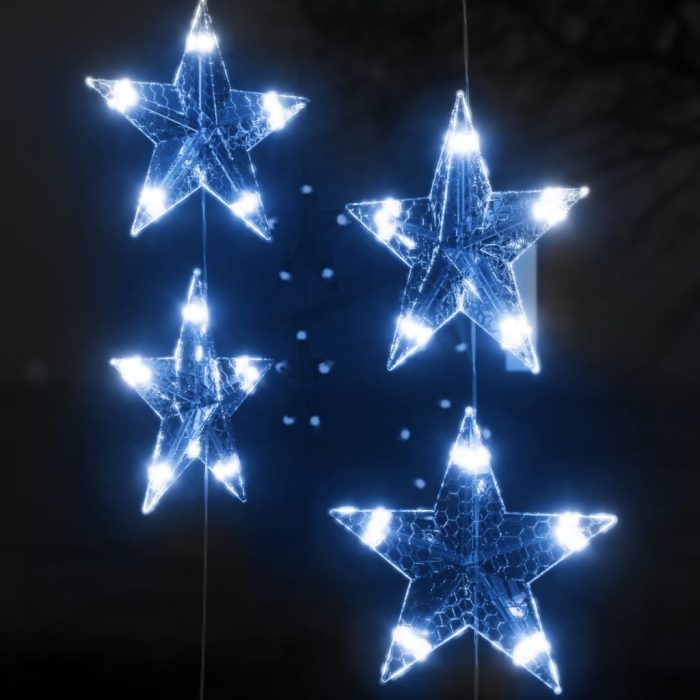 TrendyXL Lichtsnoergordijn sterren met 200 LED's en 8 functies blauw