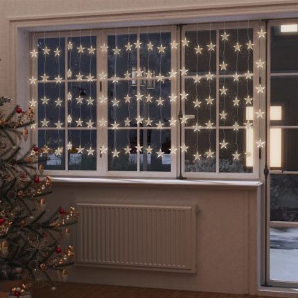 TrendyXL Lichtsnoergordijn sterren met 500 LED's en 8 functies warmwit