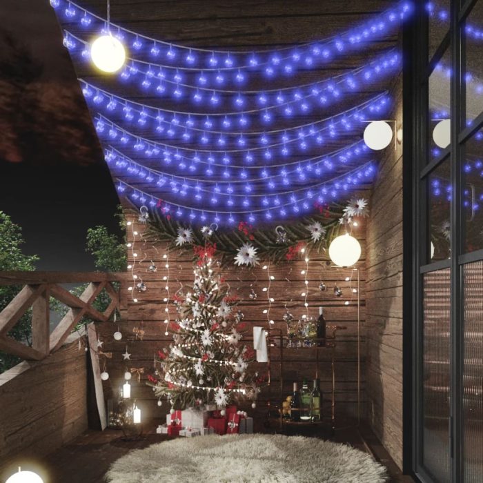 TrendyXL Lichtsnoer met 200 LED's 8 functies blauw 20 m