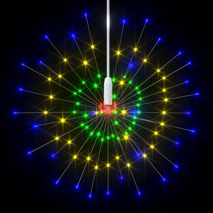 TrendyXL 10 st Kerstverlichting vuurwerk 1400 LED's 20 cm meerkleurig