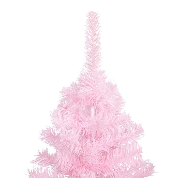 TrendyXL Kunstkerstboom met verlichting en kerstballen 210 cm PVC roze