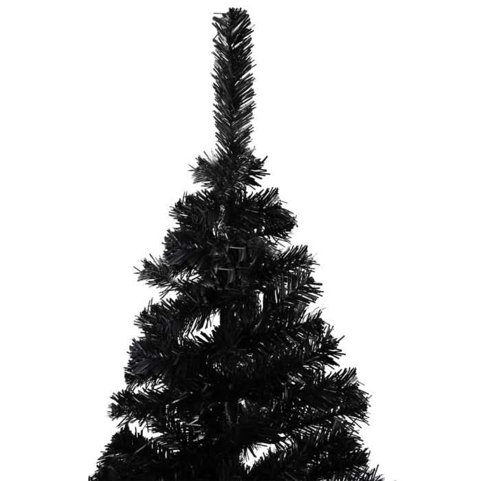 TrendyXL Kunstkerstboom met verlichting en kerstballen 120 cm PVC zwart