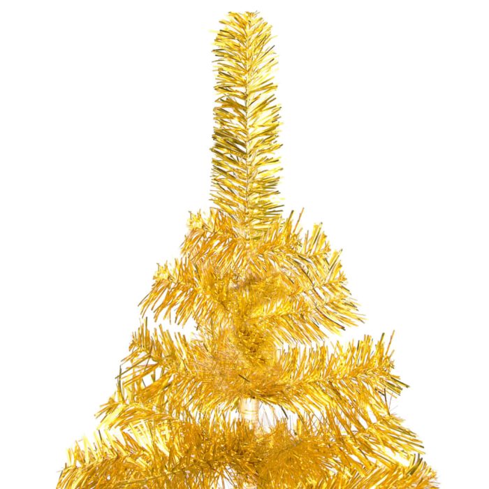 TrendyXL Kunstkerstboom met verlichting en kerstballen 240 cm PET goud