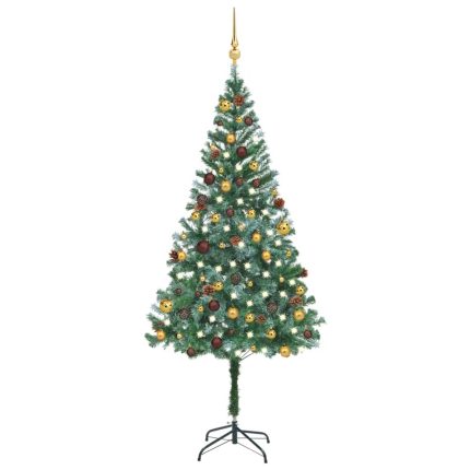 TrendyXL Kunstkerstboom met verlichting kerstballen dennenappels 180 cm