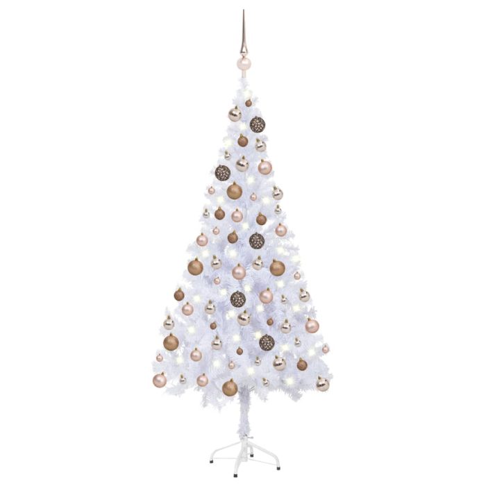 TrendyXL Kunstkerstboom met verlichting en kerstballen 620 takken 180 cm