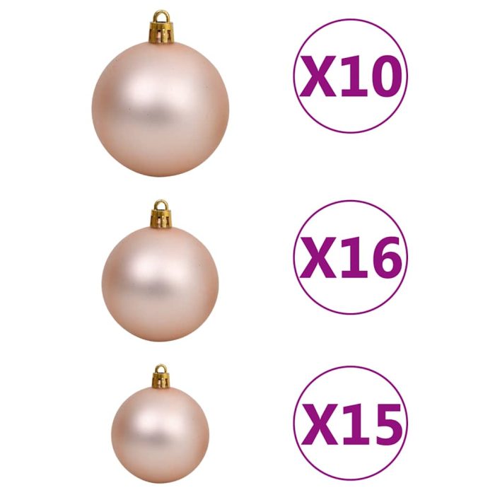 TrendyXL Kunstkerstboom met verlichting en kerstballen L 240 cm groen