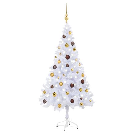 TrendyXL Kunstkerstboom met verlichting en kerstballen 380 takken 150 cm