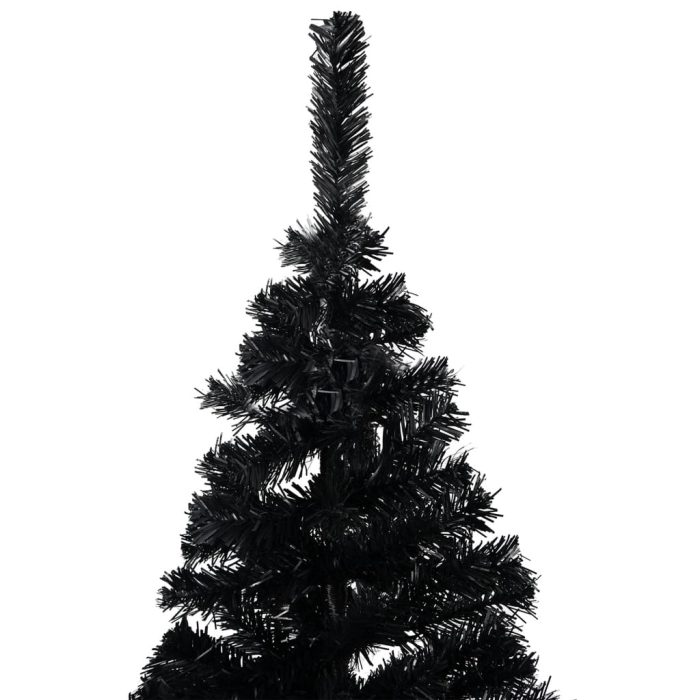 TrendyXL Kunstkerstboom met verlichting en kerstballen 150 cm PVC zwart