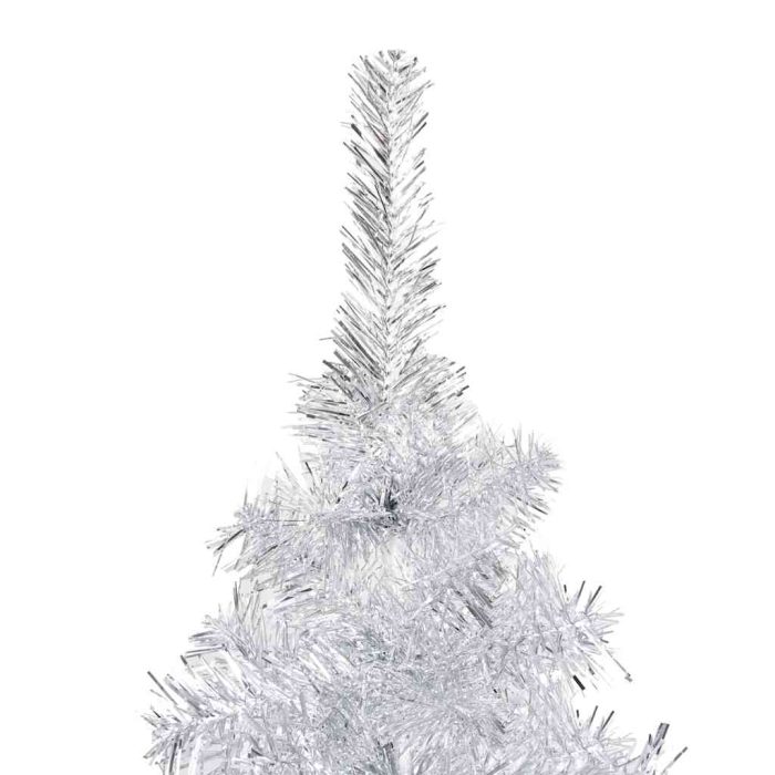 TrendyXL Kunstkerstboom met verlichting en kerstballen 150 cm PET zilver