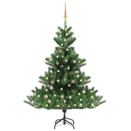 TrendyXL Kunstkerstboom Nordmann met LED's en kerstballen 120 cm groen