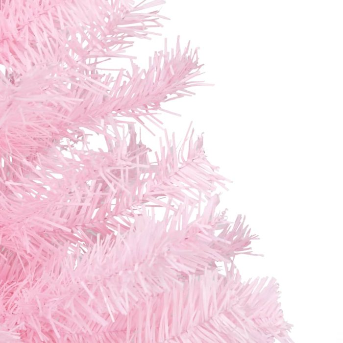 TrendyXL Kunstkerstboom met verlichting en kerstballen 240 cm PVC roze