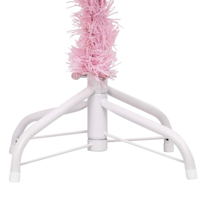 TrendyXL Kunstkerstboom met verlichting en kerstballen 240 cm PVC roze