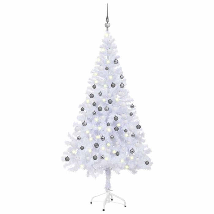 TrendyXL Kunstkerstboom met verlichting en kerstballen 380 takken 150 cm