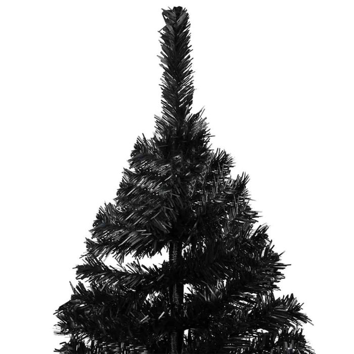 TrendyXL Kunstkerstboom met verlichting en kerstballen 240 cm PVC zwart