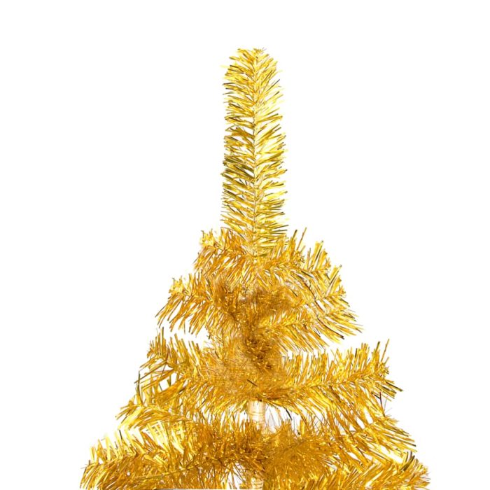 TrendyXL Kunstkerstboom met verlichting en kerstballen 150 cm PET goud