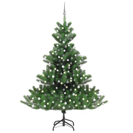 TrendyXL Kunstkerstboom Nordmann met LED's en kerstballen 240 cm groen