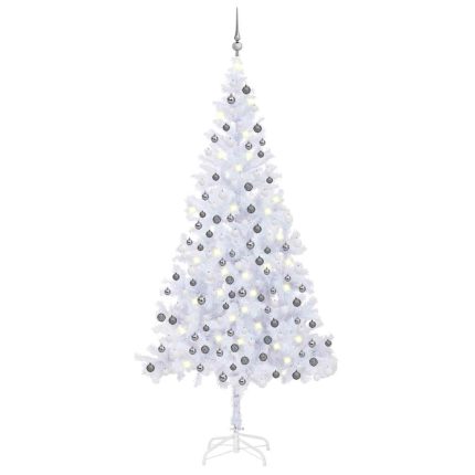 TrendyXL Kunstkerstboom met verlichting en kerstballen 910 takken 210 cm