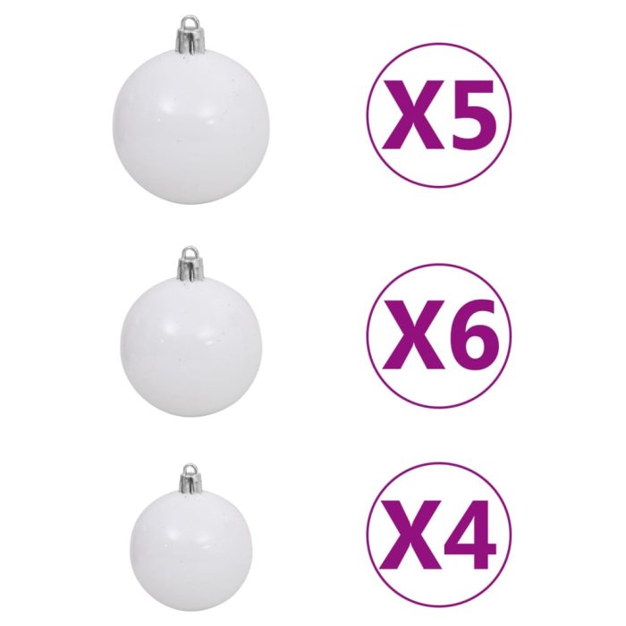 TrendyXL Kunstkerstboom met verlichting kerstballen dennenappels 180 cm