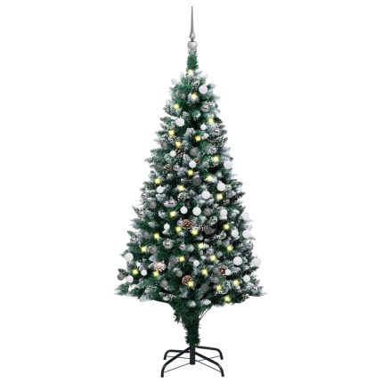 TrendyXL Kunstkerstboom met verlichting kerstballen dennenappels 180 cm