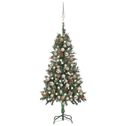 TrendyXL Kunstkerstboom met verlichting kerstballen dennenappels 180 c5