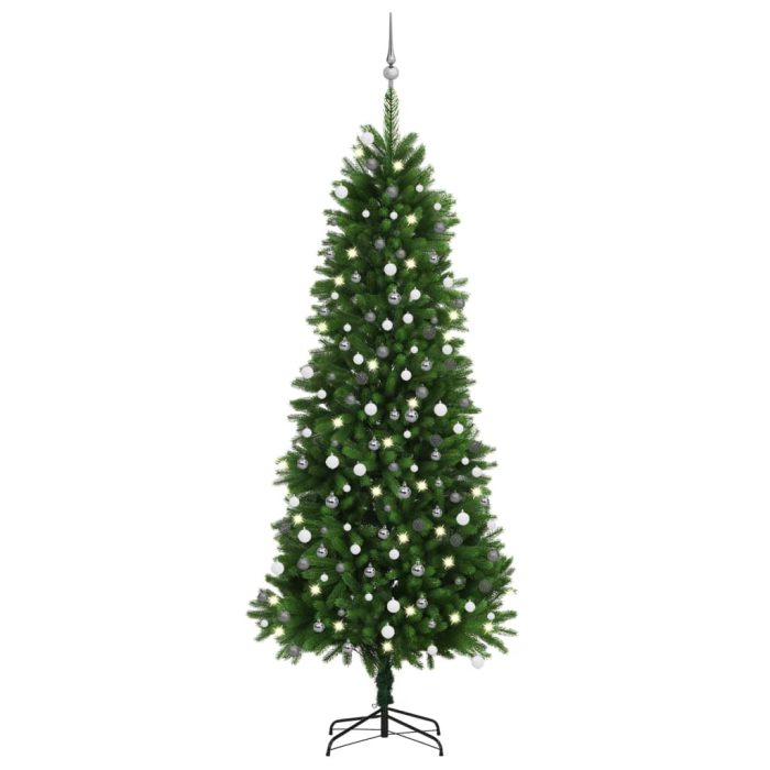 TrendyXL Kunstkerstboom met verlichting en kerstballen 240 cm groen