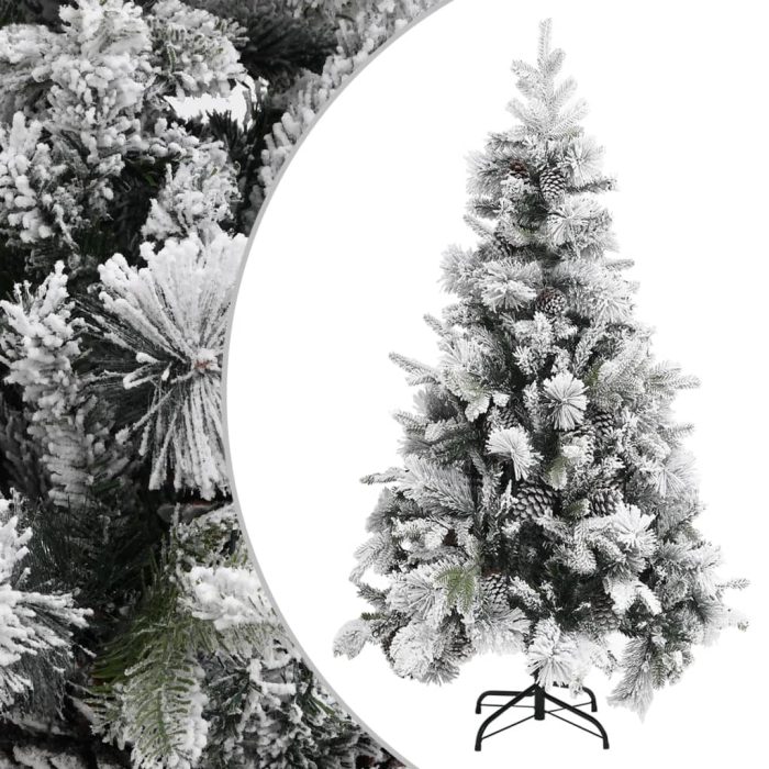 TrendyXL Kerstboom met dennenappels en sneeuw 195 cm PVC en PE